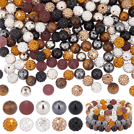 200Pcs 10 Style DIY Round Beads Jewelry Making Finding Kits DIY-PH0021-75-1