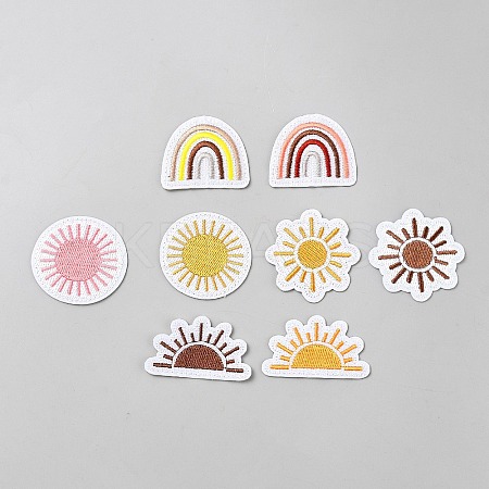 Polyester Embroidery Cloth Iron on/Sew on Patches PATC-WH0010-86-1