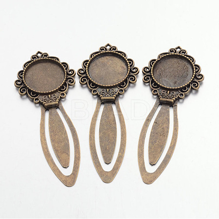 Tibetan Style Bookmark Cabochon Settings LS-TIBE-S157-AB-NR-1