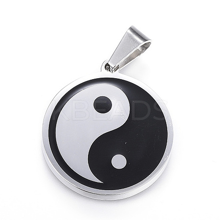 Feng Shui 304 Stainless Steel Pendants X-STAS-D161-08P-1