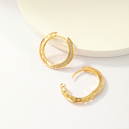 Elegant Gold Plated Hoop Earrings for Women AJ5910-1
