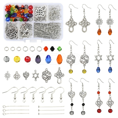 DIY Alloy Earring Jewelry Making Kit DIY-YW0011-89-1
