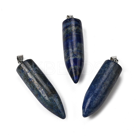 Dyed Natural Lapis Lazuli Pointed Pendants G-F820-12U-1