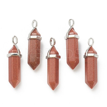 Synthetic Goldstone Pointed Pendants G-M378-01P-A33-1