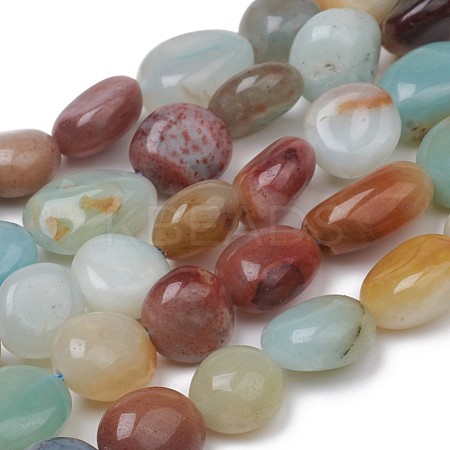 Natural Flower Amazonite Beads Strands G-L493-59-1