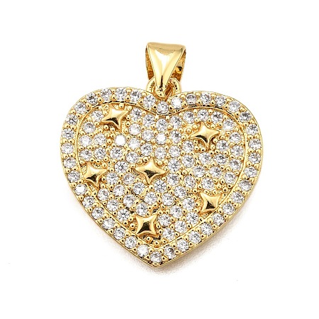 Brass Micro Pave Cubic Zirconia Pendants KK-K401-05C-G-1