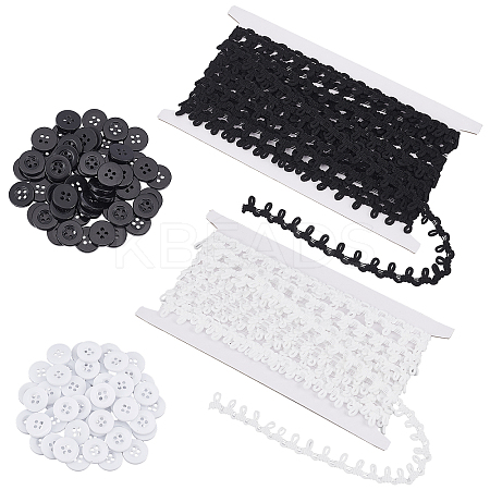 20Yards 2 Color Chinlon Elastic Force Lace Trim DIY-PH0008-47-1