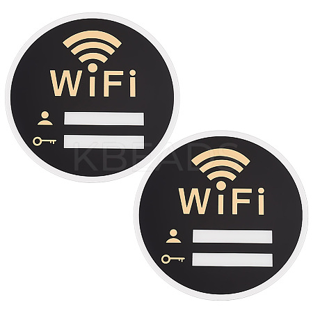 Acrylic Wifi Password Signages AJEW-WH0542-66B-1