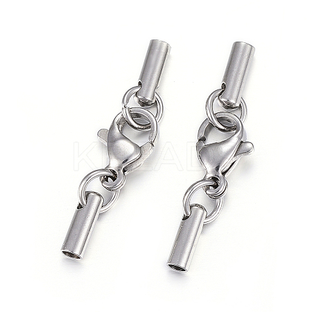 Tarnish Resistant 304 Stainless Steel Lobster Claw Clasps X-STAS-P146-A10-2.0mm-1