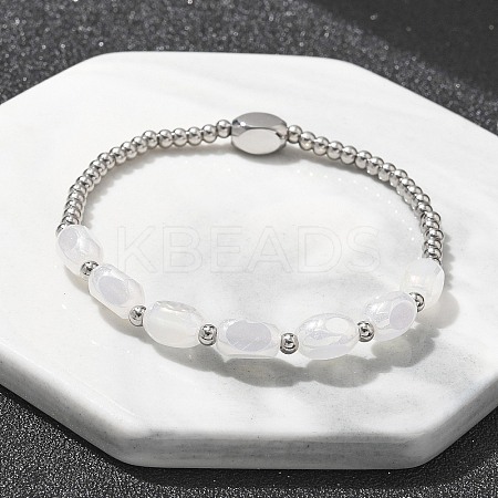 304 Stainless Steel Beads Stretch Breacelets for Women LS-BJEW-M054-01P-01-1
