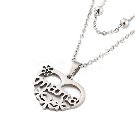 Stainless Steel Pendants Necklaces NJEW-U003-01E-P-1