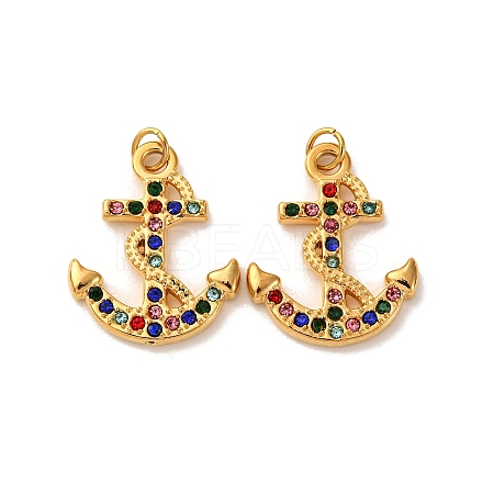 304 Stainless Steel Rhinestone Pendants STAS-U061-13G-02-1