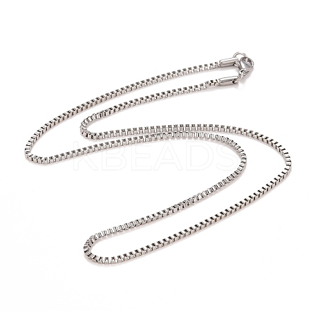Tarnish Resistant Men's Box Chain Necklaces 304 Stainless Steel Necklaces LS-NJEW-507L-4-1