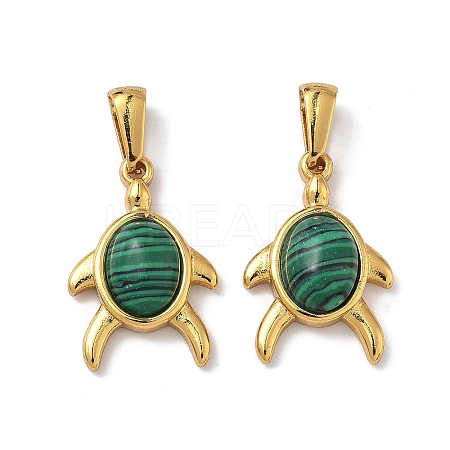 Synthetic Malachite Pendants STAS-L309-03G-1