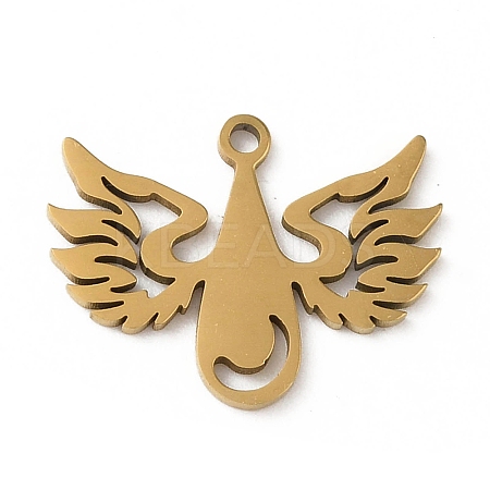 5Pcs 201 Stainless Steel Pendants STAS-B064-17G-1
