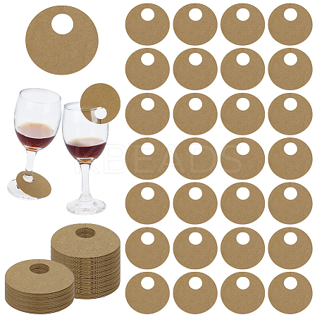 Kraft Paper Wine Glass Charms AJEW-WH0248-688-1
