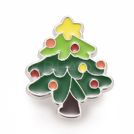 Christmas Tree Enamel Pin JEWB-G010-07P-1