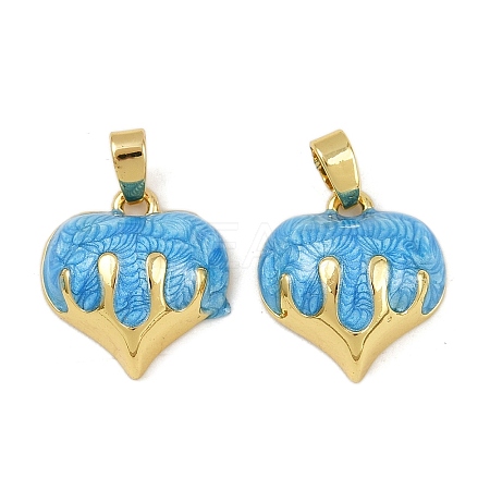 Brass Enamel Charms KK-F908-03G-01-1
