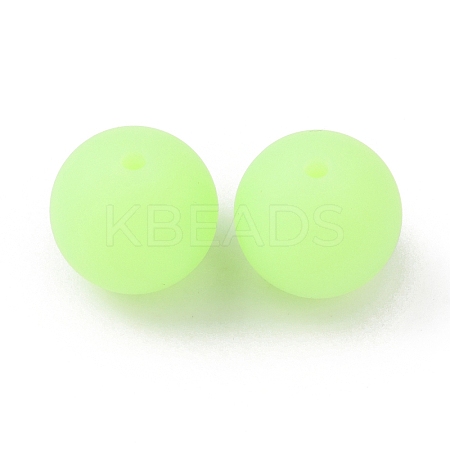 Luminous Round Food Grade Silicone Beads SIL-TAC0007-04G-1