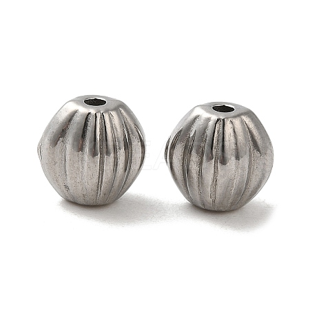 Non-Tarnish 304 Stainless Steel Corrugated Beads LS-STAS-I203-30P-1