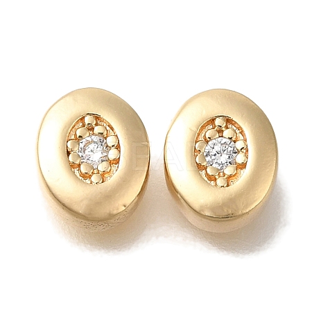 Brass Micro Pave Cubic Zirconia KK-Q001-05G-02-1