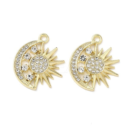 Alloy Rhinestone Pendants PALLOY-P314-04G-1