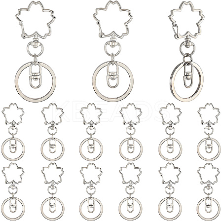 18Pcs Alloy Keychain Clasps KEYC-SC0001-72P-1