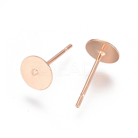 304 Stainless Steel Stud Earring Findings LS-STAS-E484-67G-RG-1