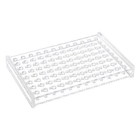 96-Hole 0.2ML Acrylic Laboratory Test Tube Rack AJEW-WH0010-73A-1