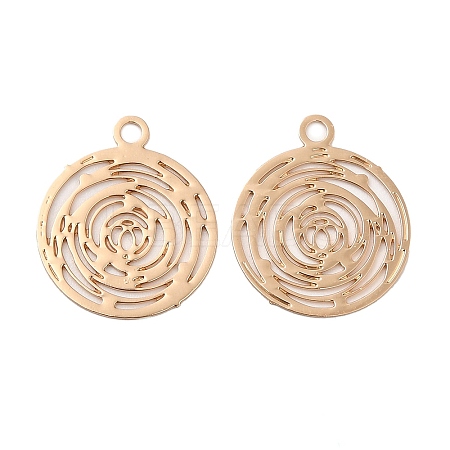 Long-Lasting Plated Brass Filigree Pendants KK-K336-25A-KCG-1