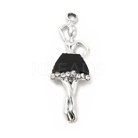 Rack Plating Alloy Enamel Pendants ENAM-M051-03P-B-1
