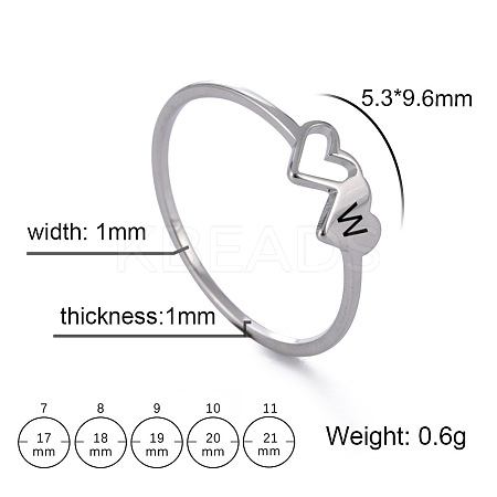 304 Stainless Steel Finger Rings for Women Men FS-WGB974C-69-1