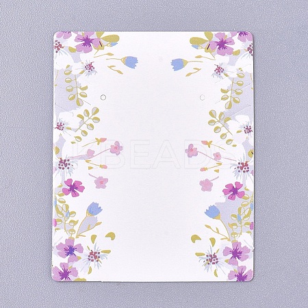Floral Pattern Paper Jewelry Display Cards LS-CDIS-E009-06A-1