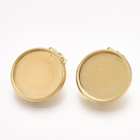 201 Stainless Steel Clip-on Earring Findings STAS-T045-34D-G-1
