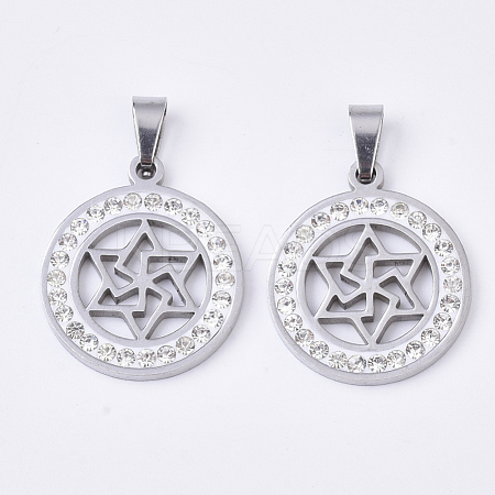 201 Stainless Steel Pendants STAS-N089-40P-1