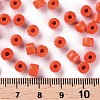 Opaque Colours Glass Round Bugle Beads SEED-S045-001A-A01-4