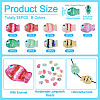 18Pcs 9 Colors Glass Beads LAMP-TA0001-83-4