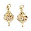 Brass Micro Pave Cubic Zirconia Pendants KK-T085-15C-G-1