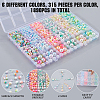 1890Pcs Two Tone ABS Plastic Imitation Pearl Beads Sets DIY-WH20010-19B-4
