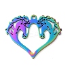 304 Stainless Steel Pendants STAS-R116-10RC-1