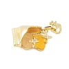 Brass Micro Pave Cubic Zirconia Pendants KK-S507-13E-3
