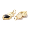 Golden Tone Brass Enamel Pendants LS-KK-K750-01G-F-2