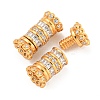 925 Sterling Silver Micro Pave Cubic Zirconia Screw Clasps STER-U001-05A-G-2