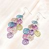 430 Stainless Steel Dangle Earrings EJEW-B157-01B-2