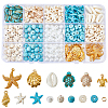 DIY Ocean Theme Synthetic Turquoise & Alloy Jewelry Making Findings Beads Kits DIY-SC0027-46-1