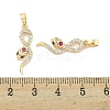 Brass Micro Pave Cubic Zirconia Pendants KK-S386-33G-3