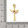Brass Micro Pave Cubic Zirconia Pendants KK-Q066-40G-4