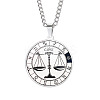 Non-Tarnish Unisex 201 Stainless Steel Constellation Pendant Necklaces NJEW-T011-LA721-7-1