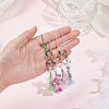 4Pcs Lily of the Valley ABS Plastic Pearl & Acrylic Mobile Straps HJEW-DR00049-3