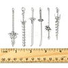 60Pcs 6 Styles Tibetan Style Alloy Big Pendants TIBEP-FS0001-25-5